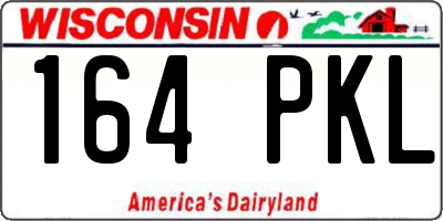 WI license plate 164PKL