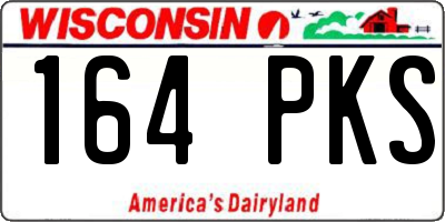 WI license plate 164PKS