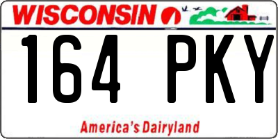 WI license plate 164PKY