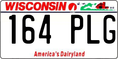 WI license plate 164PLG