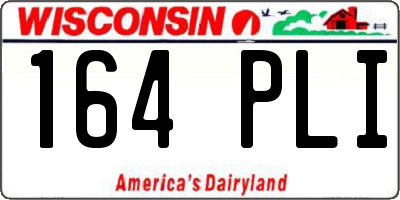 WI license plate 164PLI