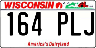 WI license plate 164PLJ