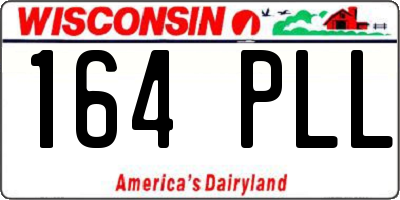 WI license plate 164PLL