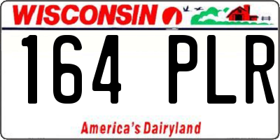WI license plate 164PLR