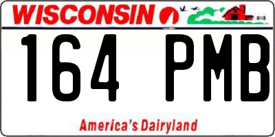 WI license plate 164PMB