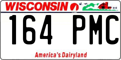 WI license plate 164PMC