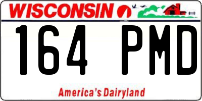 WI license plate 164PMD