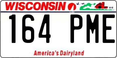 WI license plate 164PME