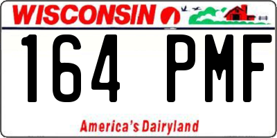 WI license plate 164PMF