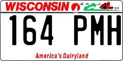 WI license plate 164PMH