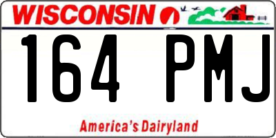 WI license plate 164PMJ