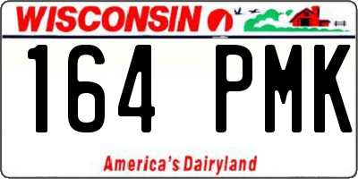 WI license plate 164PMK
