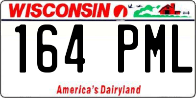 WI license plate 164PML