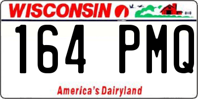 WI license plate 164PMQ