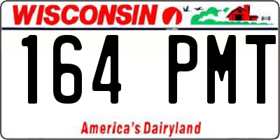 WI license plate 164PMT