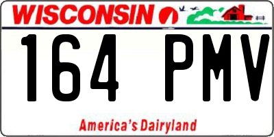 WI license plate 164PMV