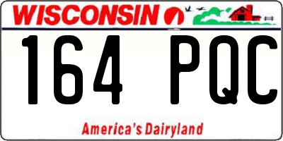 WI license plate 164PQC