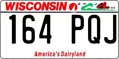 WI license plate 164PQJ