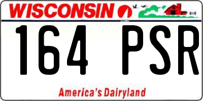 WI license plate 164PSR