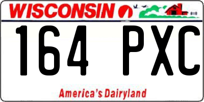 WI license plate 164PXC