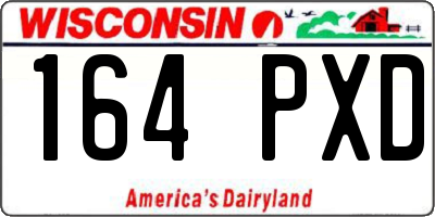 WI license plate 164PXD