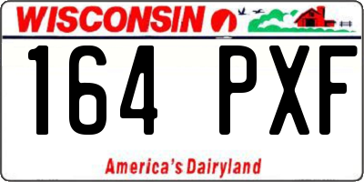 WI license plate 164PXF