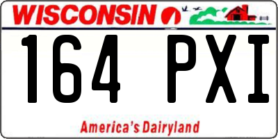 WI license plate 164PXI