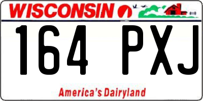 WI license plate 164PXJ