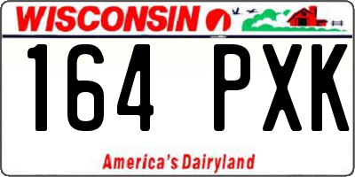 WI license plate 164PXK