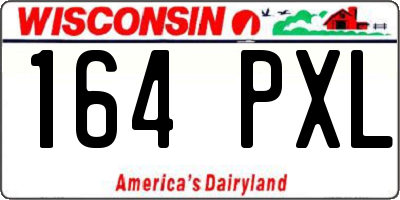 WI license plate 164PXL