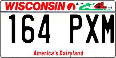 WI license plate 164PXM