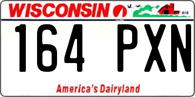 WI license plate 164PXN