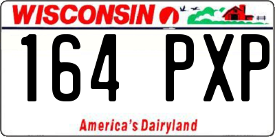 WI license plate 164PXP