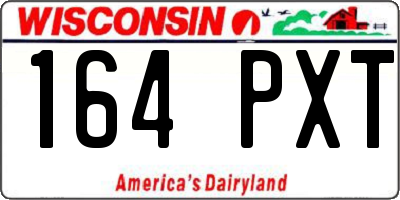 WI license plate 164PXT