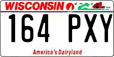 WI license plate 164PXY