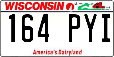 WI license plate 164PYI