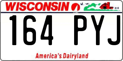 WI license plate 164PYJ