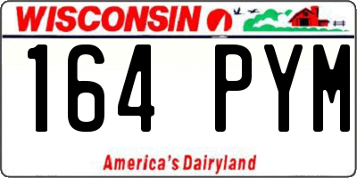 WI license plate 164PYM