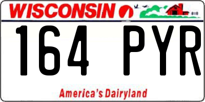 WI license plate 164PYR