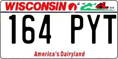 WI license plate 164PYT