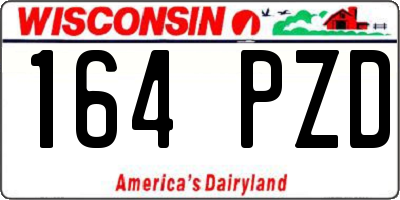 WI license plate 164PZD