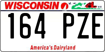 WI license plate 164PZE