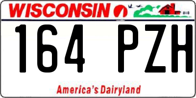 WI license plate 164PZH