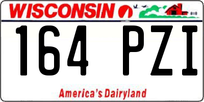 WI license plate 164PZI