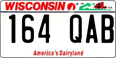 WI license plate 164QAB