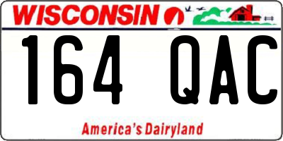 WI license plate 164QAC