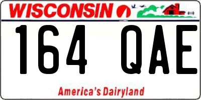 WI license plate 164QAE