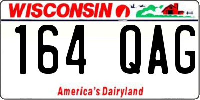 WI license plate 164QAG