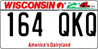 WI license plate 164QKQ