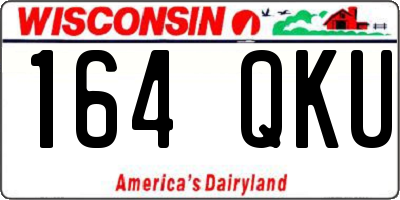 WI license plate 164QKU